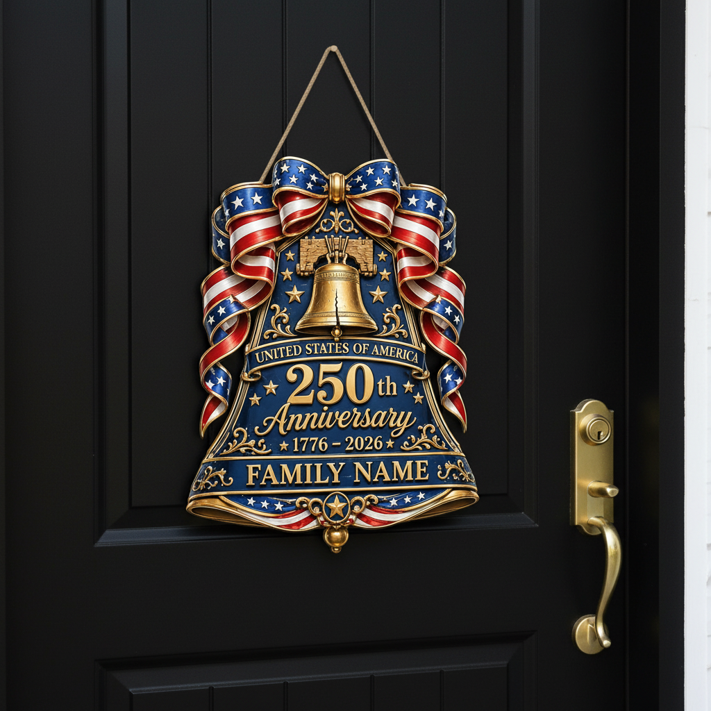 Shineful Liberty Bell Personalized Wood Sign