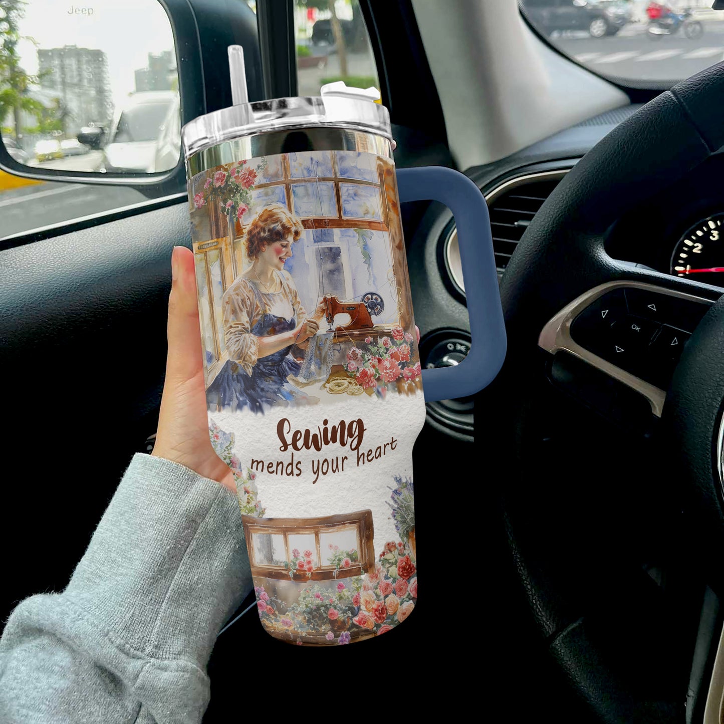 Shineful Tumbler Gorgeous Sewing Girl