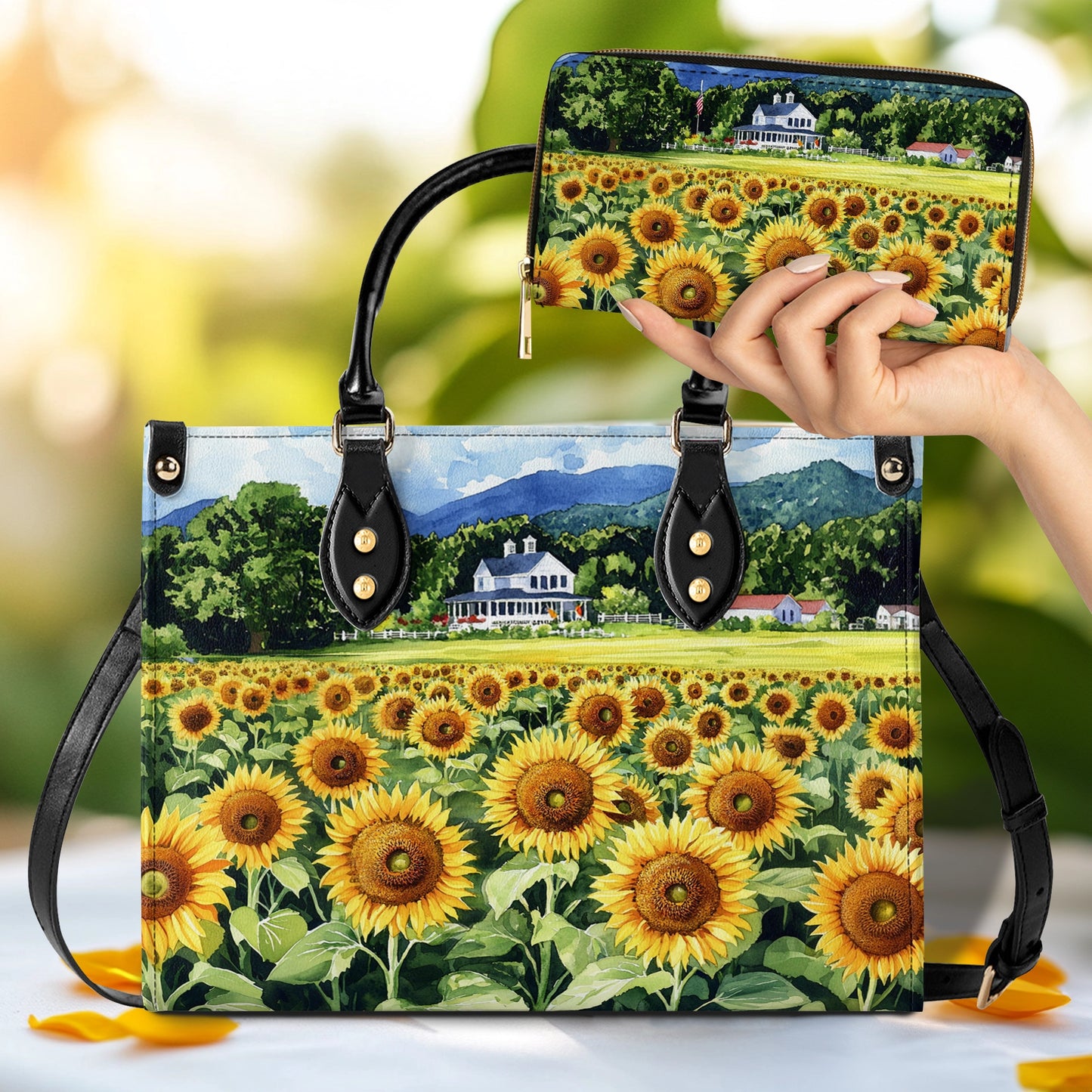 Shineful Leather Bag Sunflower Farmhouse Glory