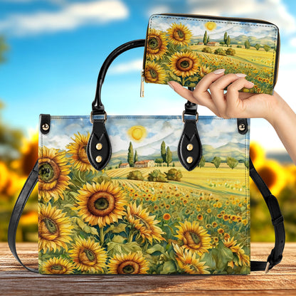 Shineful Leather Bag Sunflower Countryside Charm