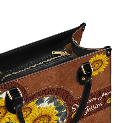 Shineful Leather Bag Sunflower Bold Bloom
