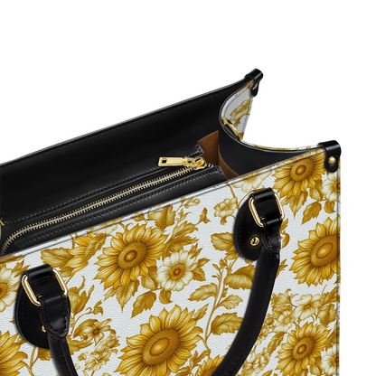 Shineful Leather Bag Golden Sunflower Bloom