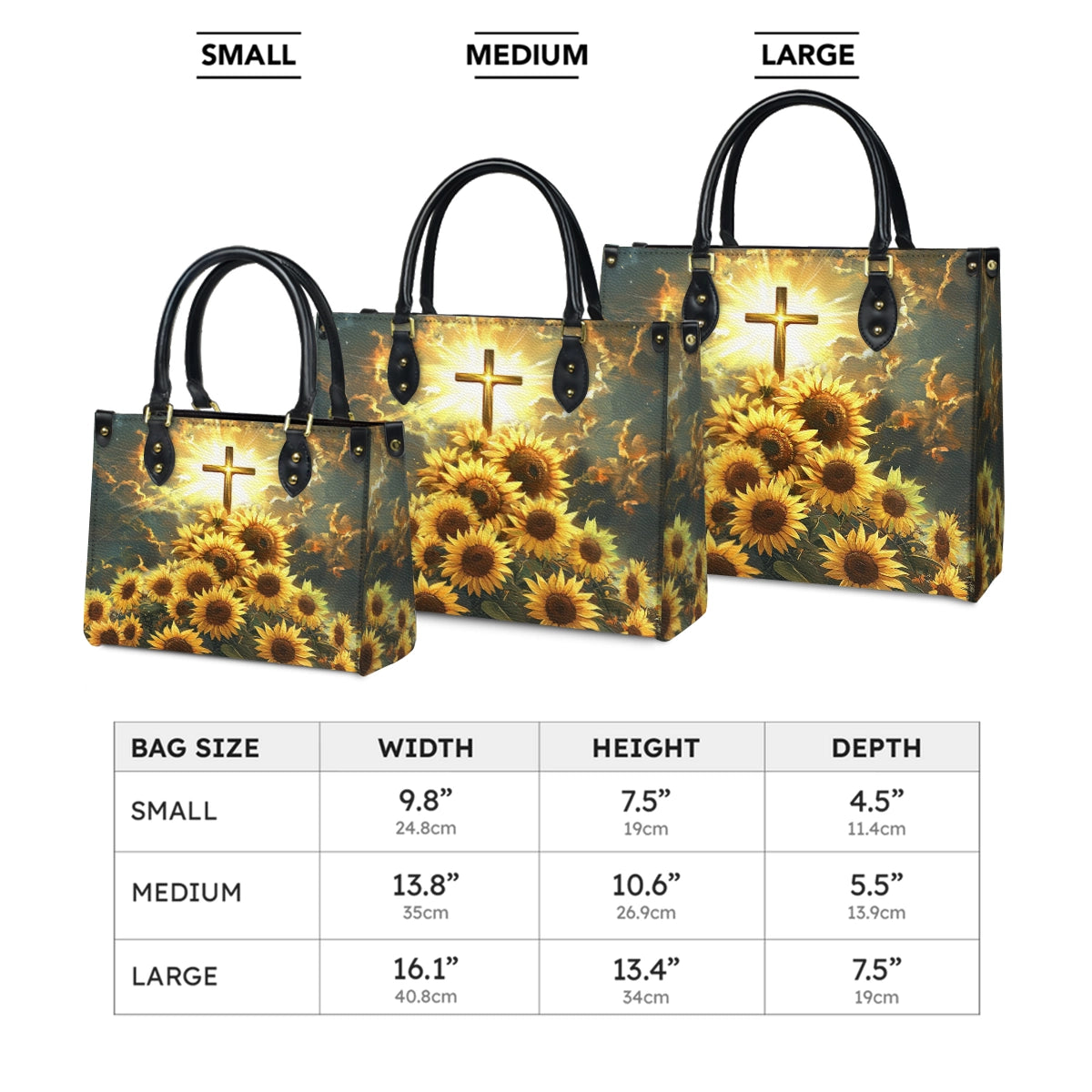 Shineful Leather Bag Sunflower Faith Light