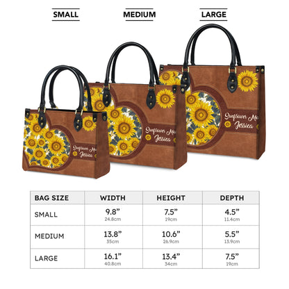Shineful Leather Bag Sunflower Bold Bloom