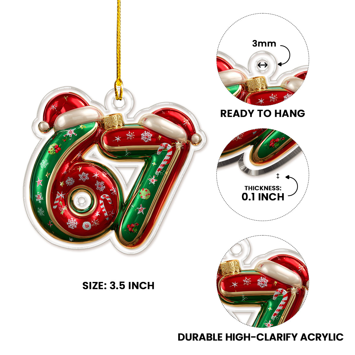 Shineful 2D Acrylic Ornament Funny Teen Grandkid
