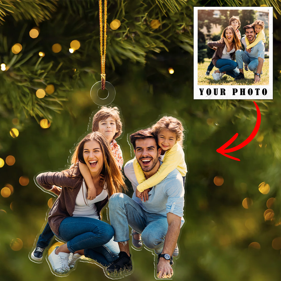 Customized Your Photo Ornament - Personalized Mica Christmas Gifts For Family Member Vq03