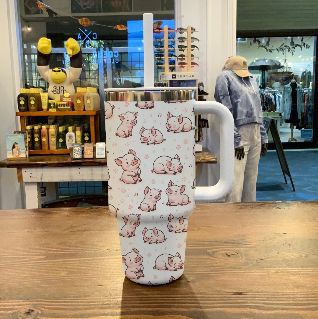 Pig Shineful™ Tumbler 40 Oz Cute Vq03 40Oz
