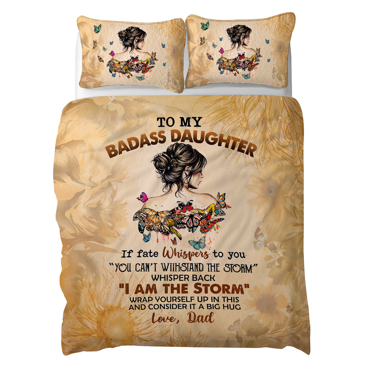 Shineful To my Daughter All Season Quilt 3-Piece Set