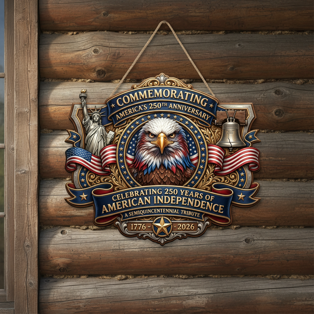Shineful Eagle Tribute Wood Sign