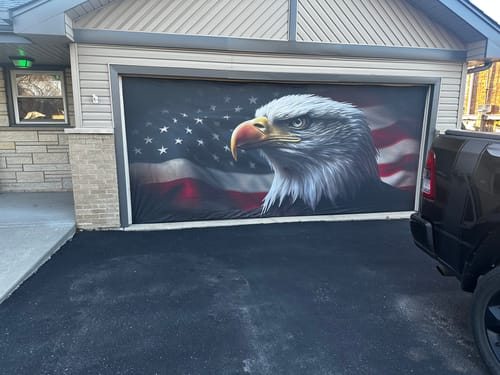 Shineful Garage Door Banner Decoration American Eagle