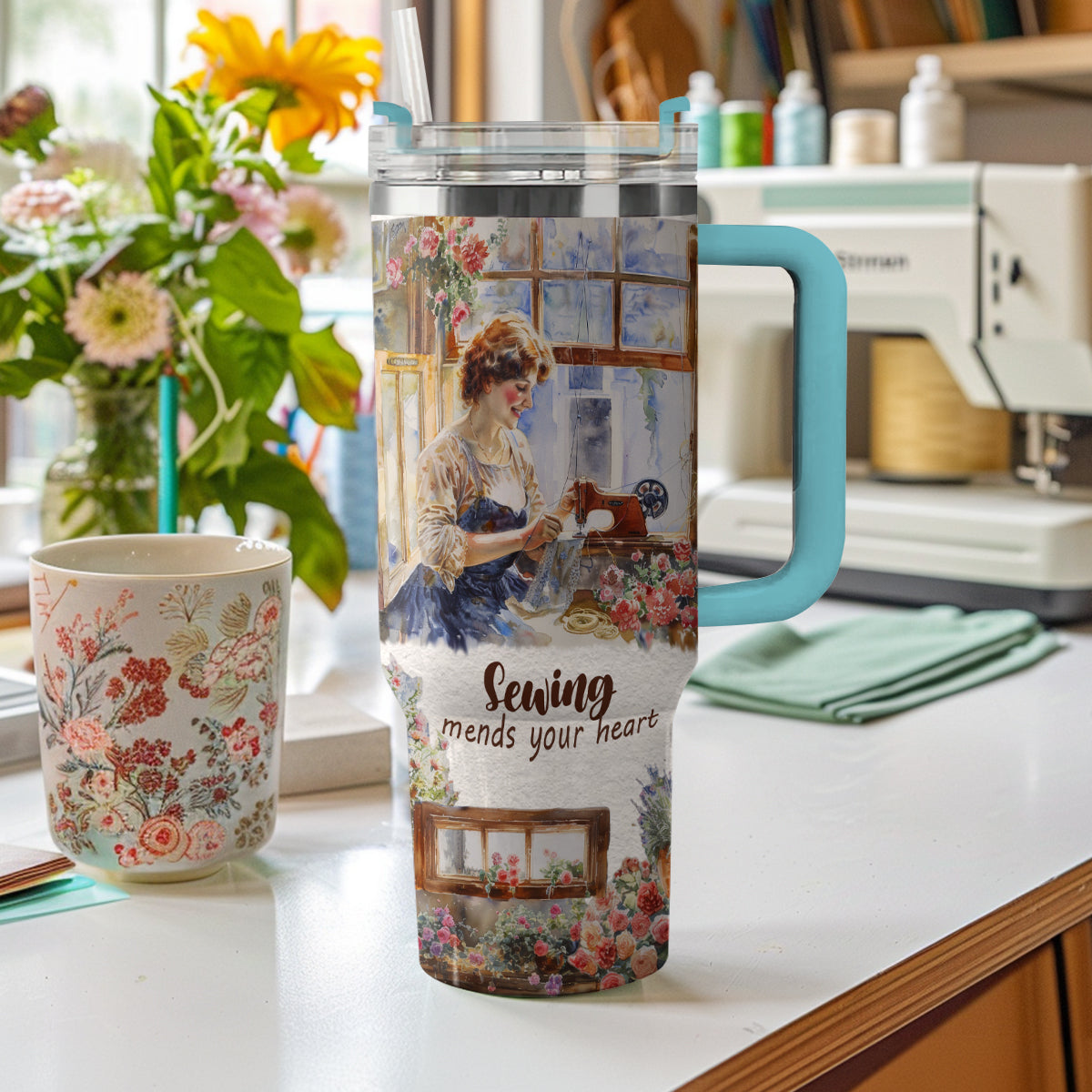 Shineful Tumbler Gorgeous Sewing Girl