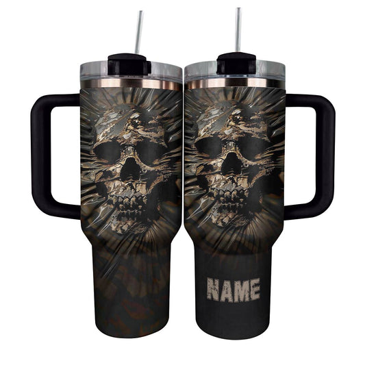 Shineful Tumbler Personlized Cool Cameo Skull