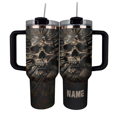 Shineful Tumbler Personlized Cool Cameo Skull