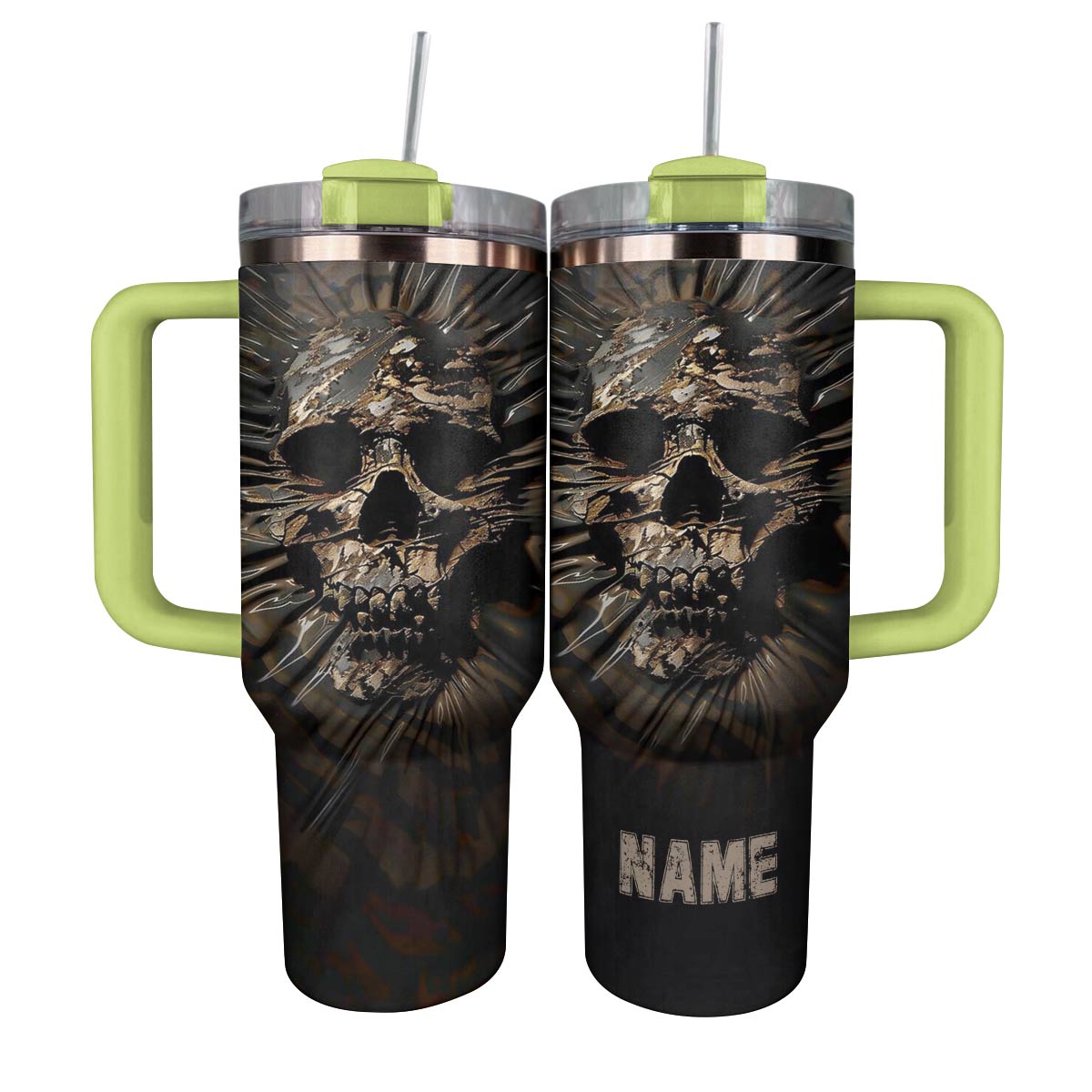 Shineful Tumbler Personlized Cool Cameo Skull