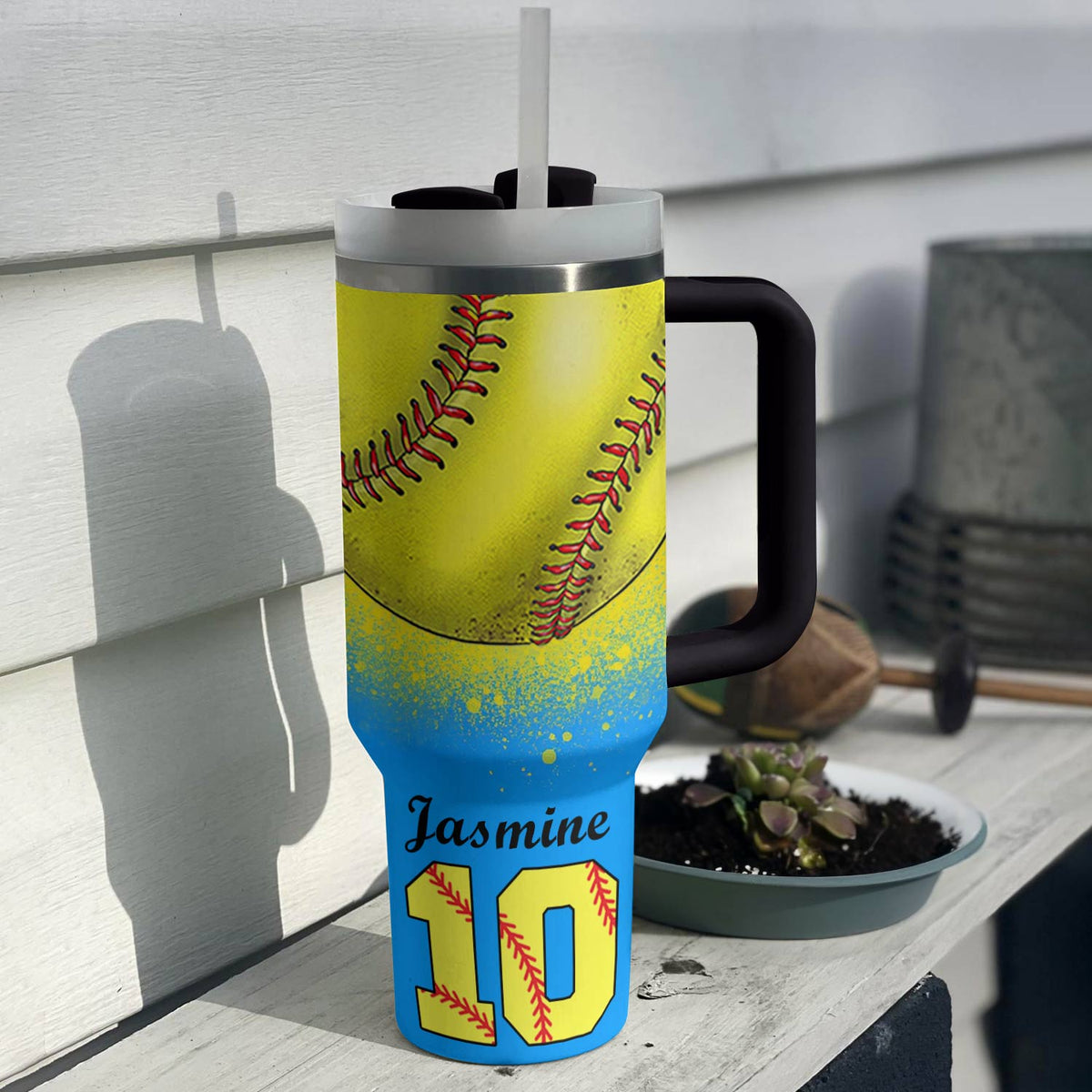 Shineful Personalized Tumbler Softball Life