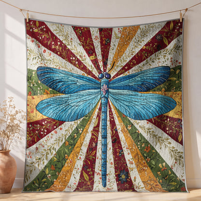Shineful Quilt 3-Piece Set Dragonfly Bloom