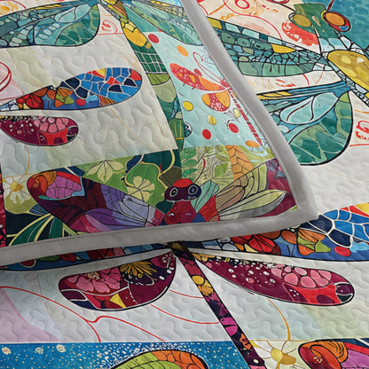 Shineful Quilt 3-Piece Set Dragonfly Harmony