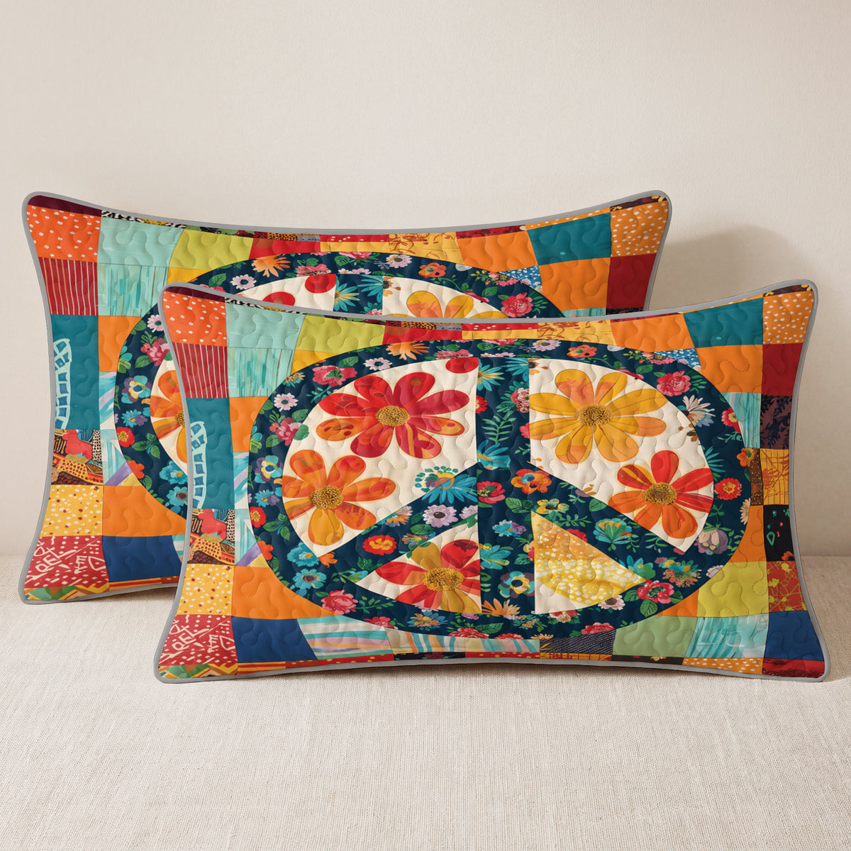 Shineful Quilt 3-Piece Set Flower Peace
