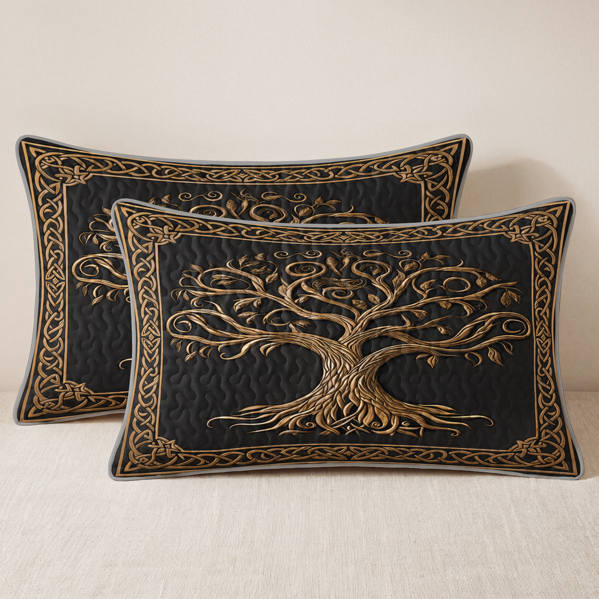 Shineful Quilt 3-Piece Set Celtic Tree