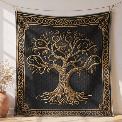 Shineful Quilt 3-Piece Set Celtic Tree