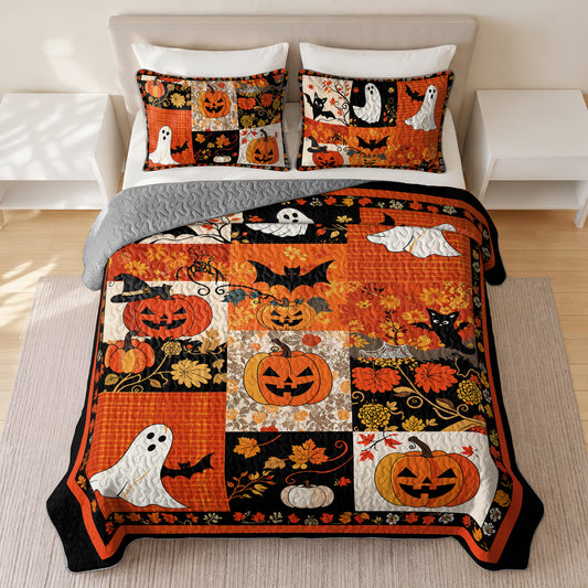 Shineful All Season Quilt 3-Piece Set Patchwork Spooks