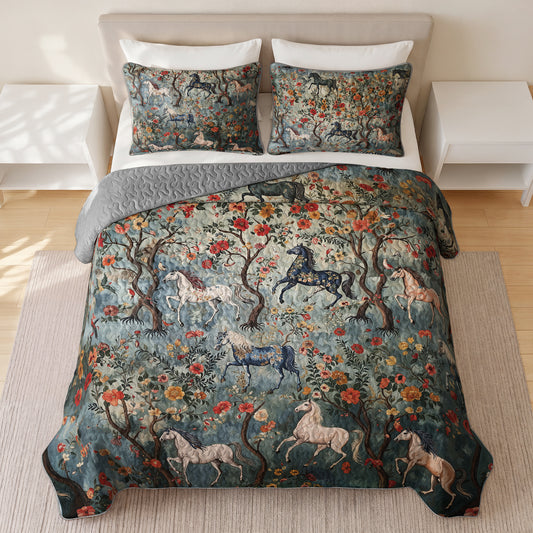 Shineful Quilt 3-Piece Set Mystical Steeds