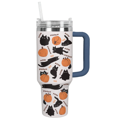 Shineful Tumbler Black Cats And Pumpkins