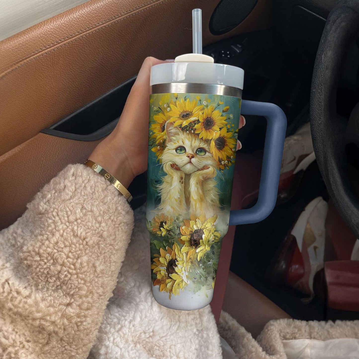 Shineful Tumbler Feline Sunburst