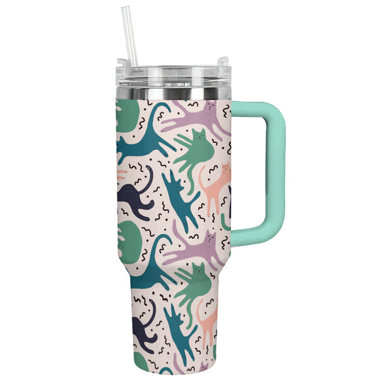 Shineful Tumbler Colorful Cat Poses