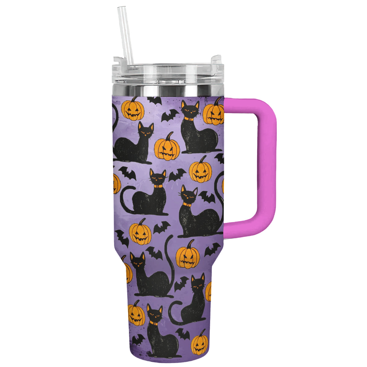Shineful Tumbler Shadowed Feline Pumpkins