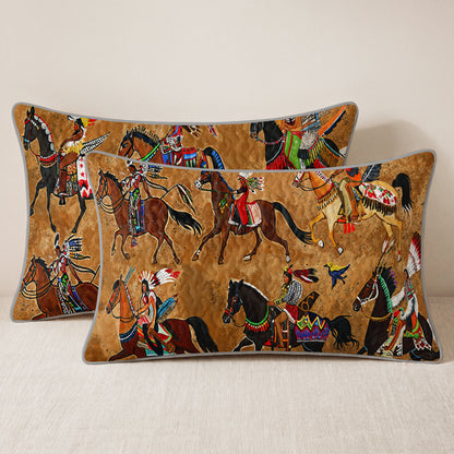 Shineful All Season Quilt 3-Piece Set Strength Native Horses