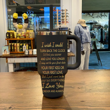 Shineful Tumbler Gift For Camping Couples - I Wish I Could Turn Back The Clock Husband Wife