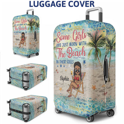 Shineful Gift For Women - Just A Girl Who Loves Beaches Traveling Personalized Luggage Cover