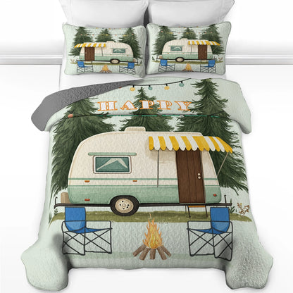 Shineful All Season Quilt 3-Piece Set - Cozy & Happy Campers