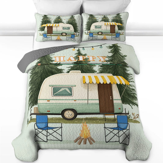 Shineful All Season Quilt 3-Piece Set - Cozy & Happy Campers