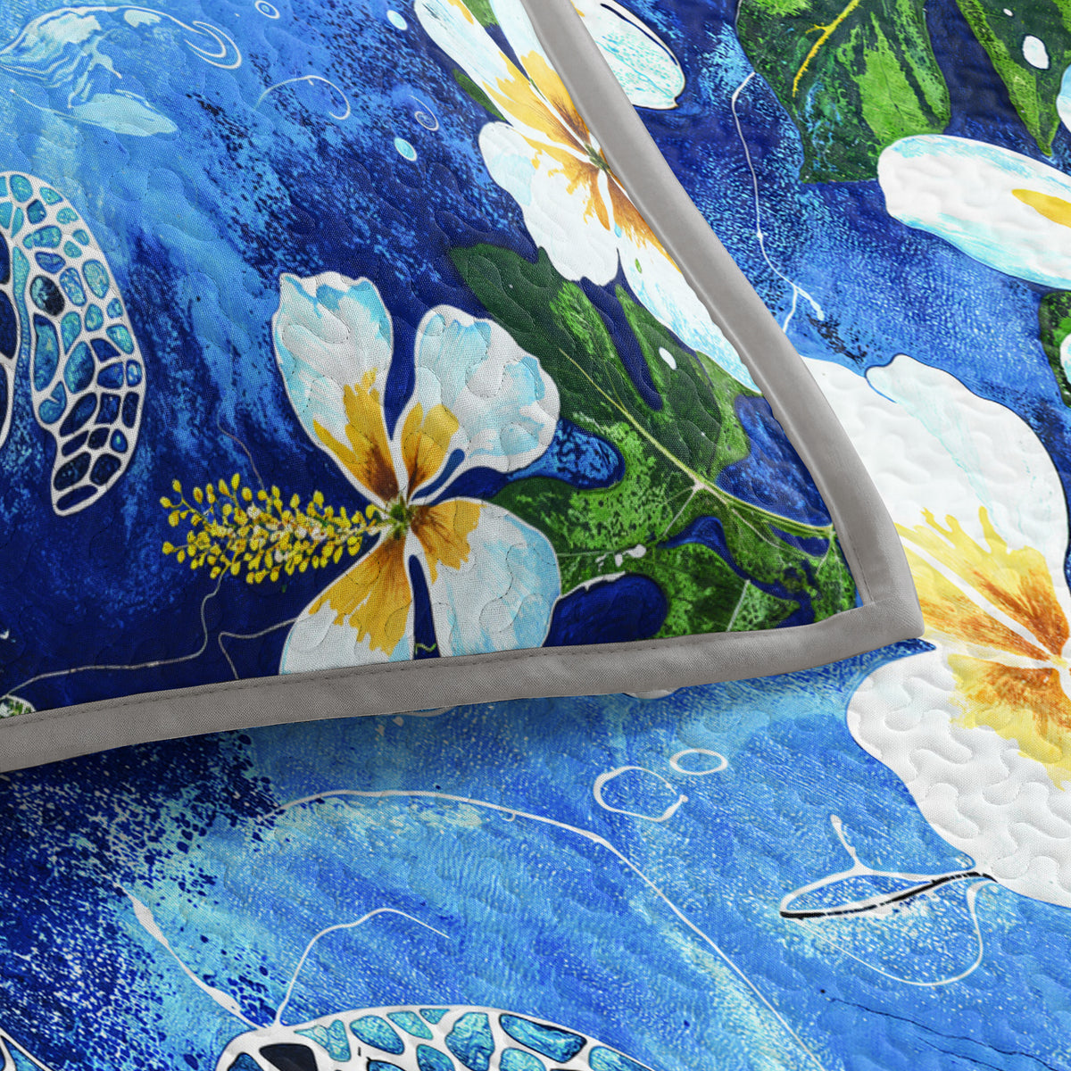 Shineful Quilt 3-Piece Set Tropical Sea Turtle Paradise