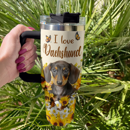Shineful Tumbler Dachshund Sunflower Serenity
