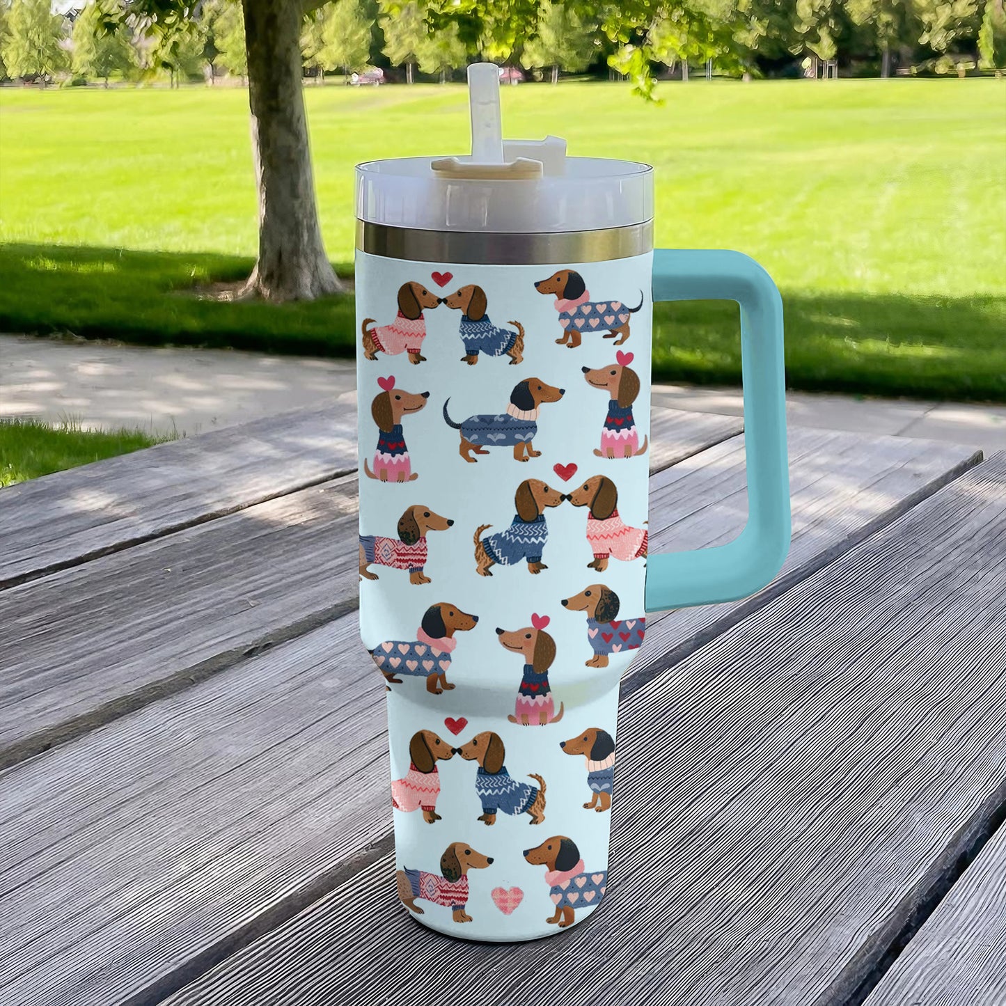 Shineful Tumbler Dachshund Sweater Party