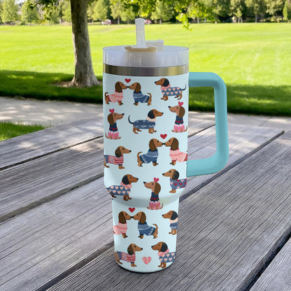 Shineful Tumbler Dachshund Sweater Party