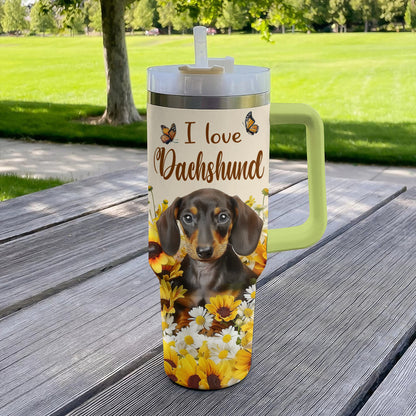 Shineful Tumbler Dachshund Sunflower Serenity
