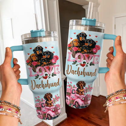 Shineful Tumbler Dachshund Basket of Love