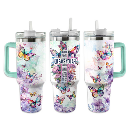 Shineful Tumbler Christian Butterfly
