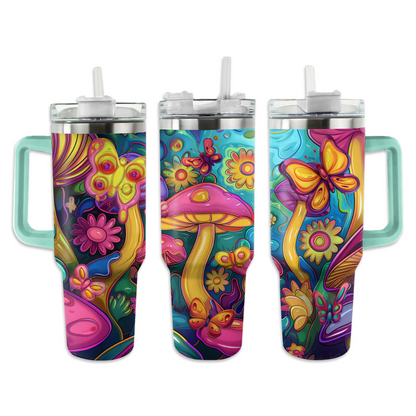 Shineful Tumbler Hippie Whimsical Butterfly Garden