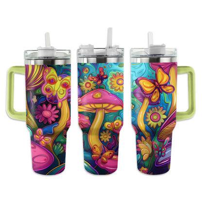 Shineful Tumbler Hippie Whimsical Butterfly Garden