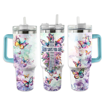 Shineful Tumbler Christian Butterfly