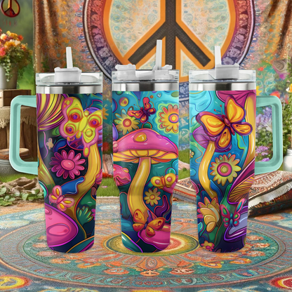 Shineful Tumbler Hippie Whimsical Butterfly Garden