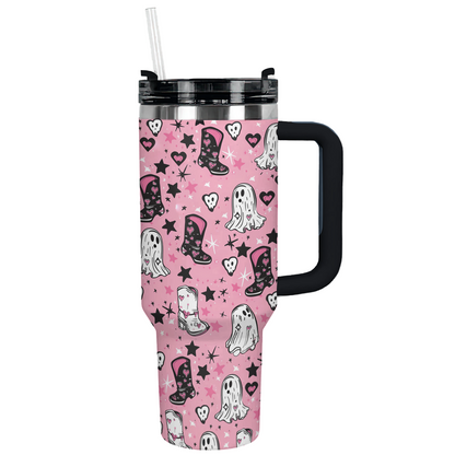 Shineful Tumbler Ghostly Pink Cowgirl