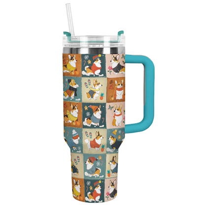 Shineful Tumbler Four Seasons Corgi Charm