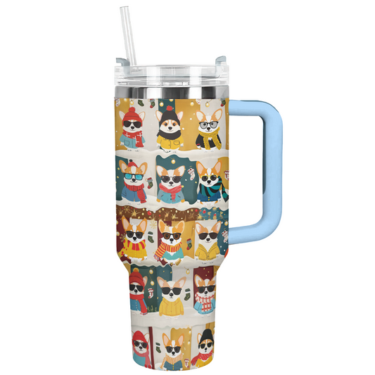 Shineful Tumbler Corgi Winter Fashion