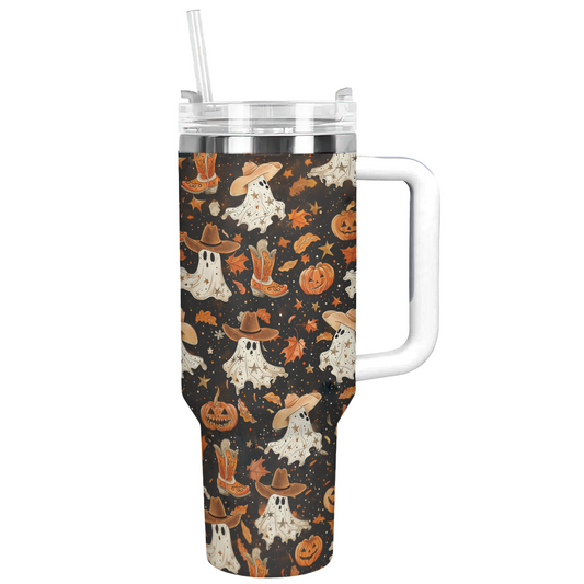 Shineful Tumbler Brown Ghostly Cowboy
